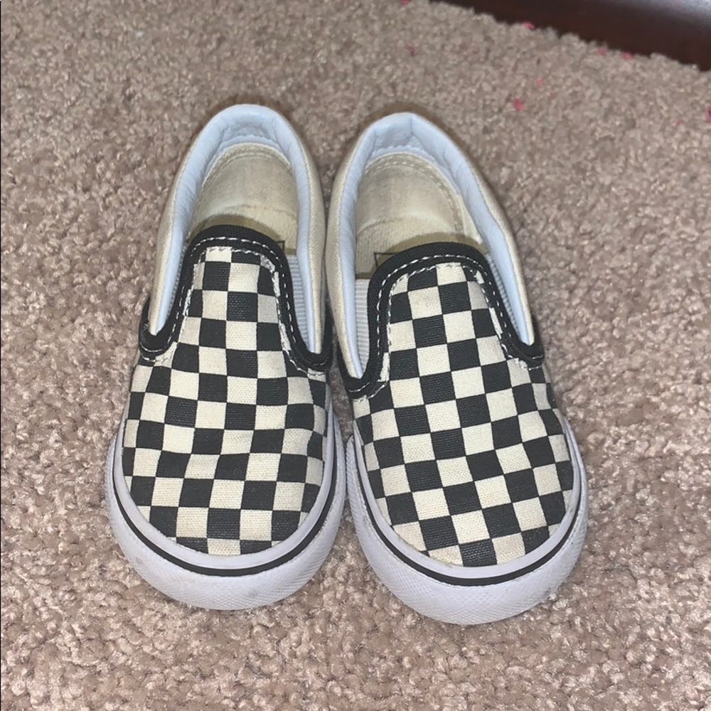 Black and white vans
